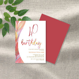 Convites Penas Artísticas Floral Watercolor Art