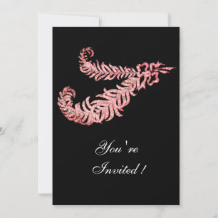 Convites PENAS DE DIAMANTE , rosa