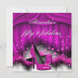 Convites Penas Fabulosas de 50 Pinos Rosa Altos Pintados Pe