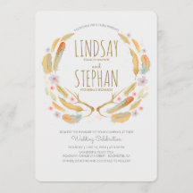 Penas Florais Antlers Summer Woodland Casamento