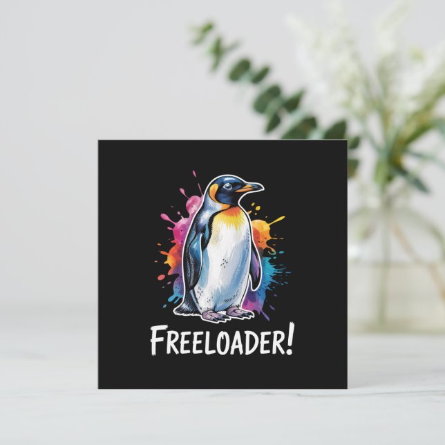 Convites Penguin Freeloader resiste à política (Em pé/Frente)