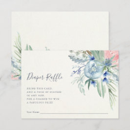 Convites Penônio Azul e Rosa| Fralda Raffle