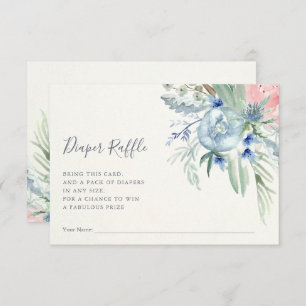 Convites Penônio Azul e Rosa  Fralda Raffle