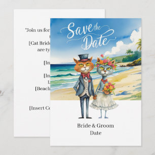 Convites Pensamento de Casamento de Praia de Cat Wedding