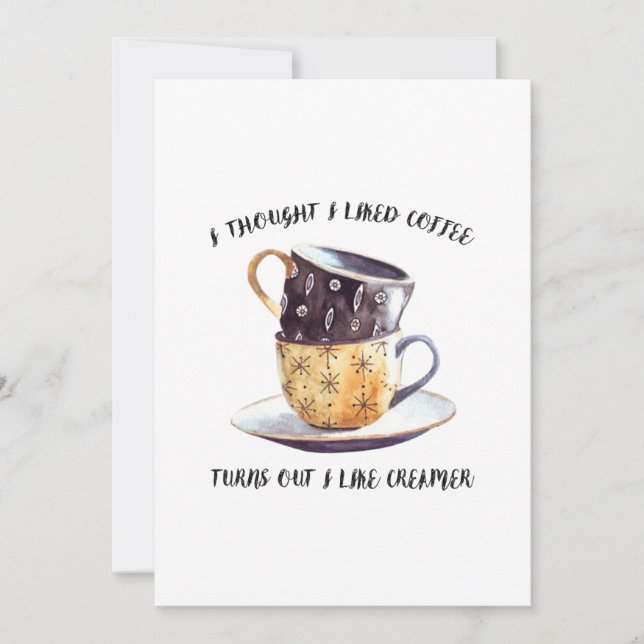 Convites Pensei Que Gostava De Café (Frente)