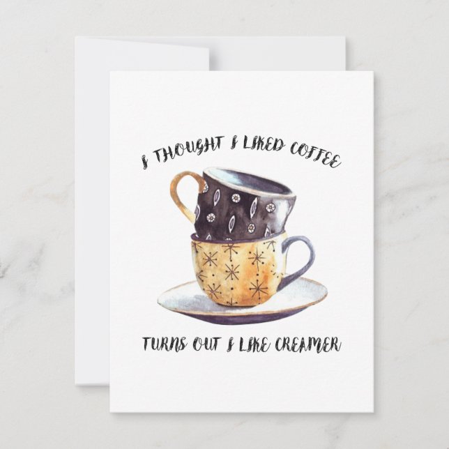 Convites Pensei Que Gostava De Café (Frente)