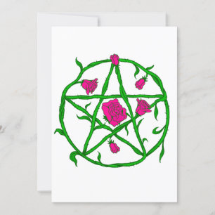 Convites pentagrama de rosas rosa
