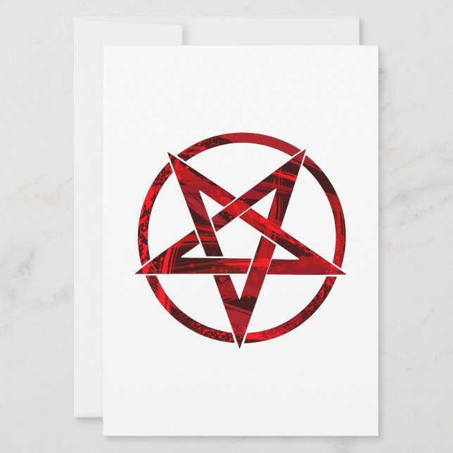 Convites Pentagrama do Diabo Vermelho (Frente)