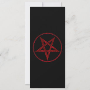 Convites Pentagrama do diabo vermelho