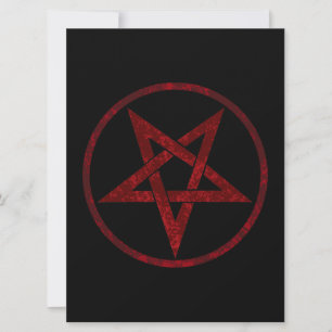 Convites Pentagrama do diabo vermelho