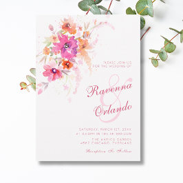 Convites Peônia de Flor Silvestre Pastel Anêmonas Casamento