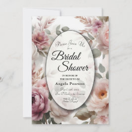 Convites Peônia Floral Suave e Serenada Rosa