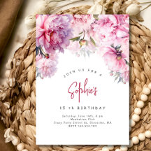 Pêonias cor-de-rosa festa de aniversário