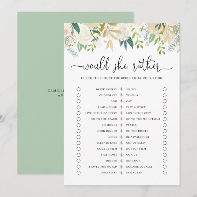 Convites Peonias Douradas Glitter Fariam Cartaz De Preferen (Frente/Verso)