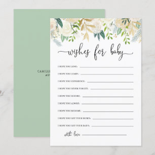 Convites Peônias Douradas O Bebê Glitter Deseja Chá de f