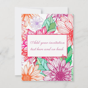 Convites Peônias e Flores Silvestres