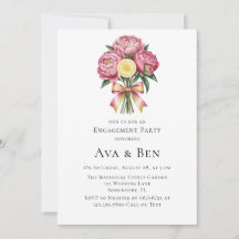 Pêonias rosadas e Festa de noivado de limão