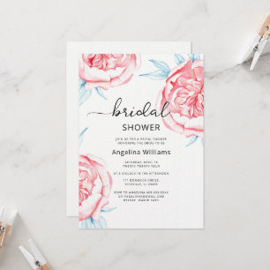 Convites Peonies Chá de panela