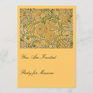 Convites Peonies de Mucha