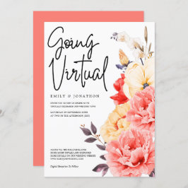 Convites Peonies Magnolia Watercolor A Fazer Casamento Virt