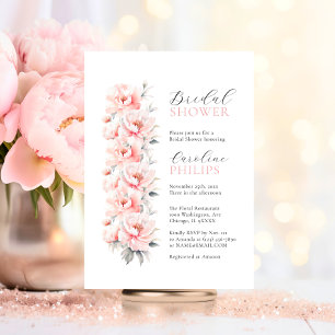 Convites Peônimos Florais Exclusivos CHÁ DE PANELA Rosa Esb