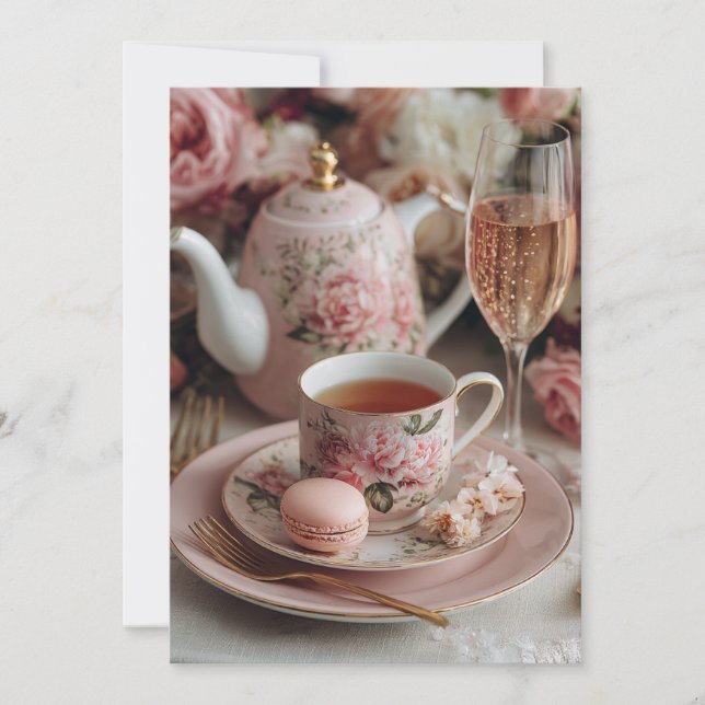 Convites Peony Blush | Celebração do Blush (Frente)
