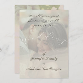 Convites Peony Floral Wedding & Photo Invite