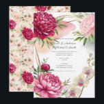 Convites Peony & Orchid Garden Floral Glam Wedding<br><div class="desc">Customize for your event</div>