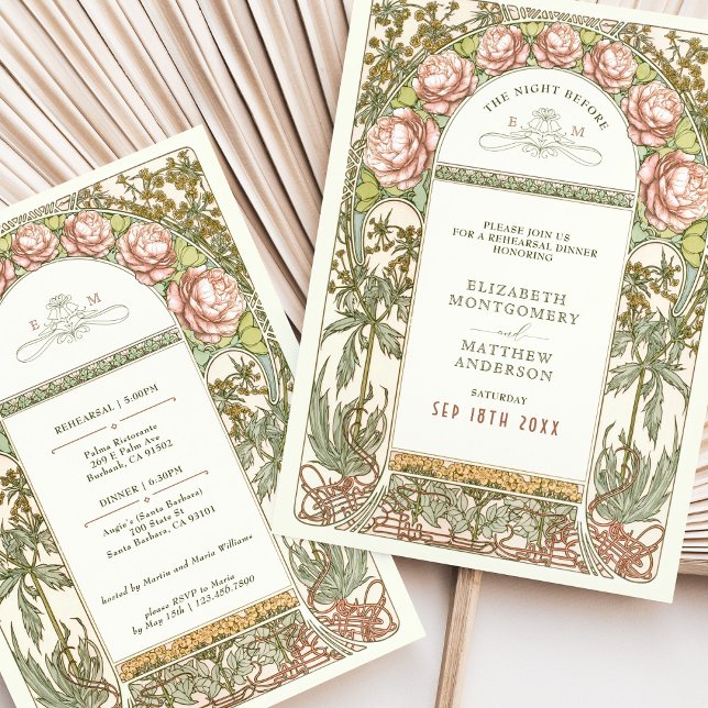 Convites Peony The Night Before Wedding Rehearsal (Criador carregado)