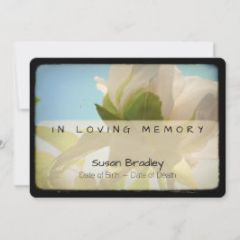 Convites Peony Vintage Funeral Memorial Service 1