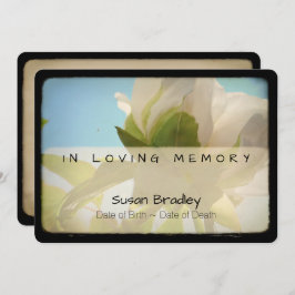 Convites Peony Vintage Funeral Memorial Service 1