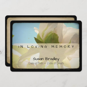 Convites Peony Vintage Funeral Memorial Service 1