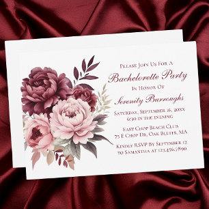 Convites Peony Watercolor Floral Bachelorette