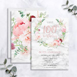 Convites Peony Wreath Rosa, cor-de-rosa, Tipografia Dourada<br><div class="desc">Mãos para baixo meu design favorito de todos os tempos até hoje, este maravilhoso convite de aniversário mostra as flores de aquarela mais bonitas que já vi - tão realistas que parecem fotos! Uma coroa de peões cor-de-rosa e astilbe, dahlias, bolas de allium, galhos de eucalipto e um delicado crisântemo...</div>