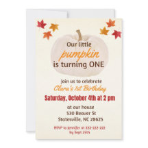 pequena abóbora completando UM ano