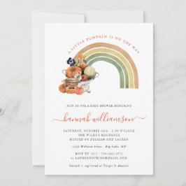 Convites Pequena Abóbora no Caminho | Arco-íris de outono