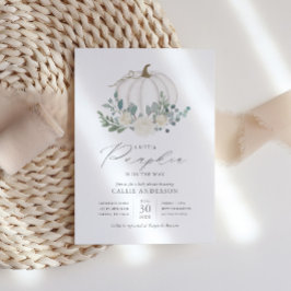 Convites Pequena Abóbora no Caminho da Chá de fraldas Flora