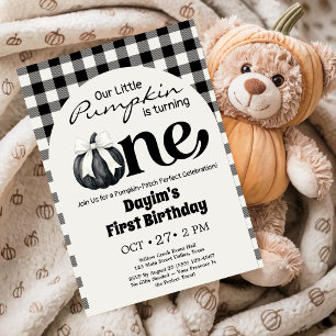 Convites Pequena Abóbora Outono Primeiro Aniversário