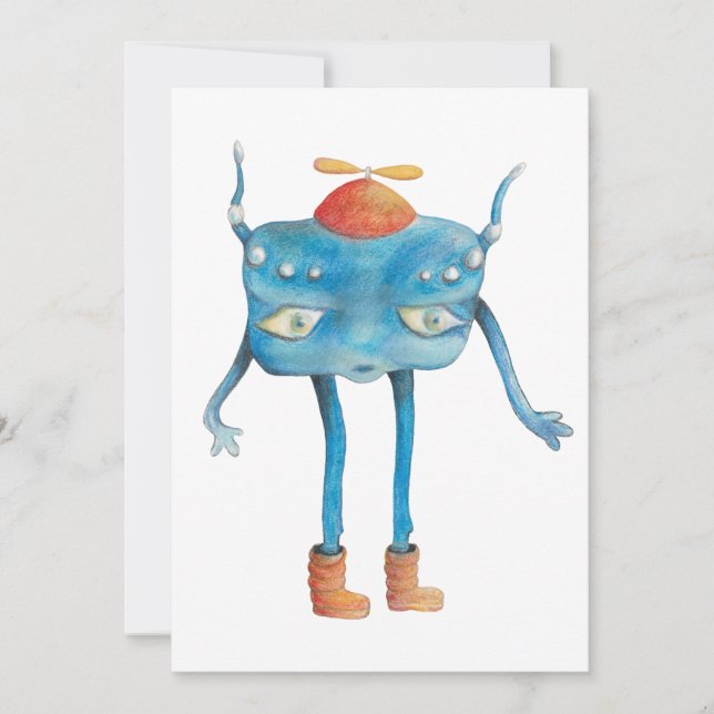 Convites Pequena Alienígena Pi (Frente)