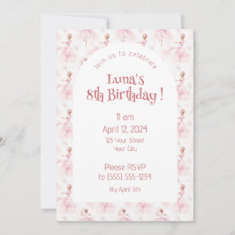 Convites Pequena Ballerina #1 - Menina Negra