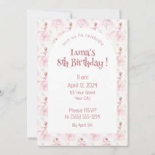 Convites Pequena Ballerina #1 - Menina Negra