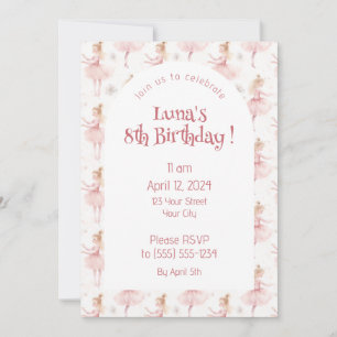 Convites Pequena Ballerina nº 9 - Loura