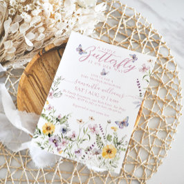 Convites Pequena Borboleta Aquarela Chá de fraldas