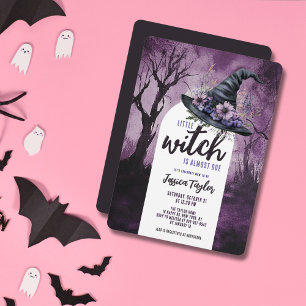 Convites Pequena Bruxa Quase Chegando Chapéu Halloween Chás