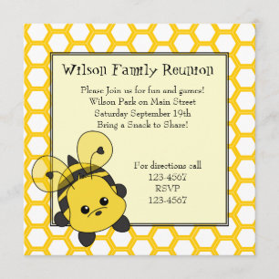 Convites Pequena Bumble Bee Cutie