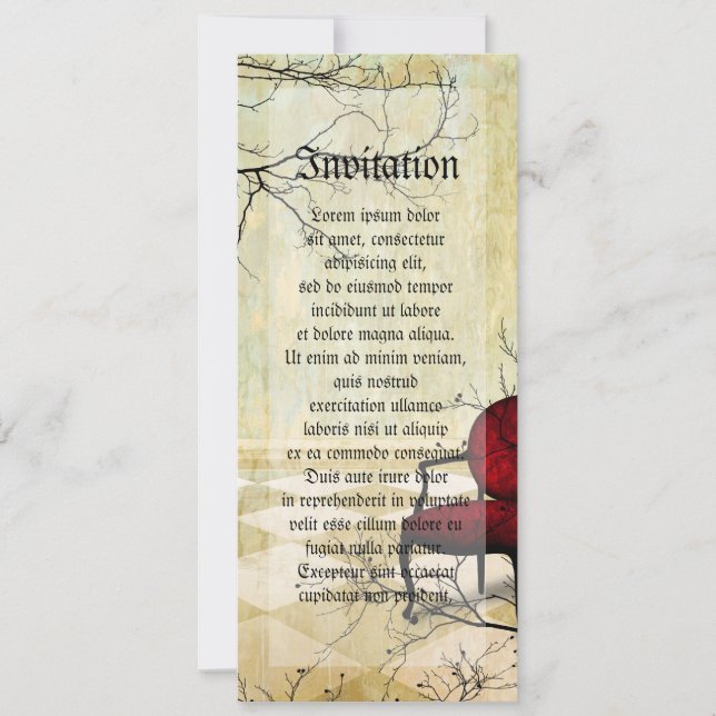 Convites Pequena Cadeira Real com Sucursais (Frente)