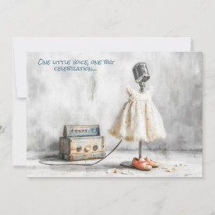 Convites Pequena Cantora – Menina de 1º Aniversário