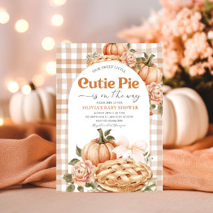 Convites Pequena Chá de fraldas de pizza russa