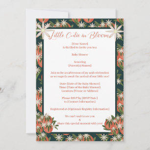 Convites Pequena Clementina Cutia  Chá de fraldas de Tema C