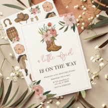 Pequena Cowgirl no Caminho Chá de fraldas